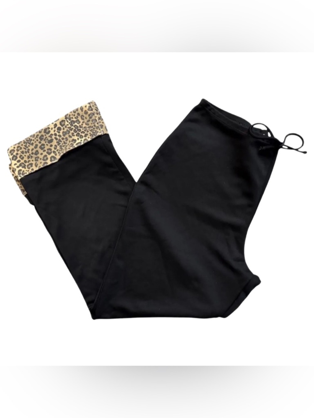 Y2K “The Wild” Stretch Leopard Cuff Capris